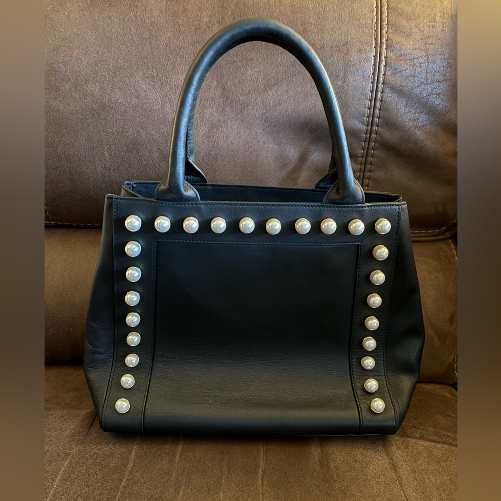 BTB Los Angeles Elegant Pearl Studded Tote Bag in Perfect Condition